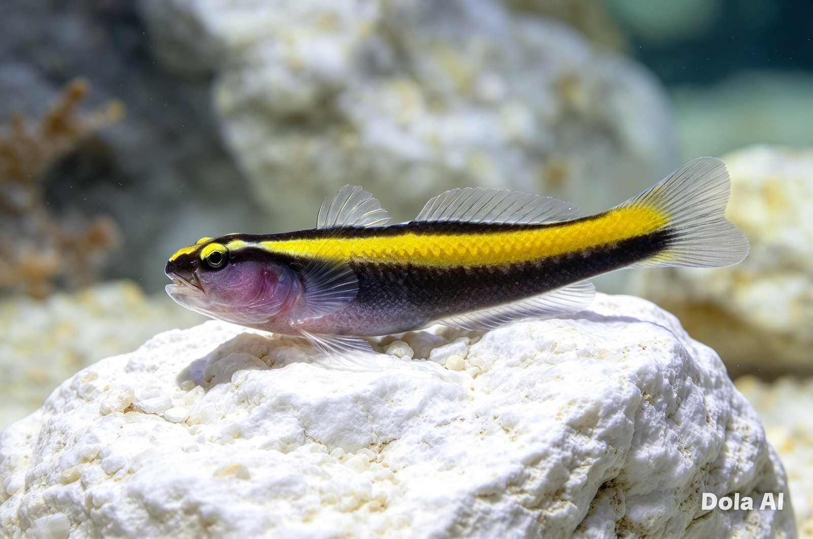 Elacatinus figaro (Goby Yellow Neon)