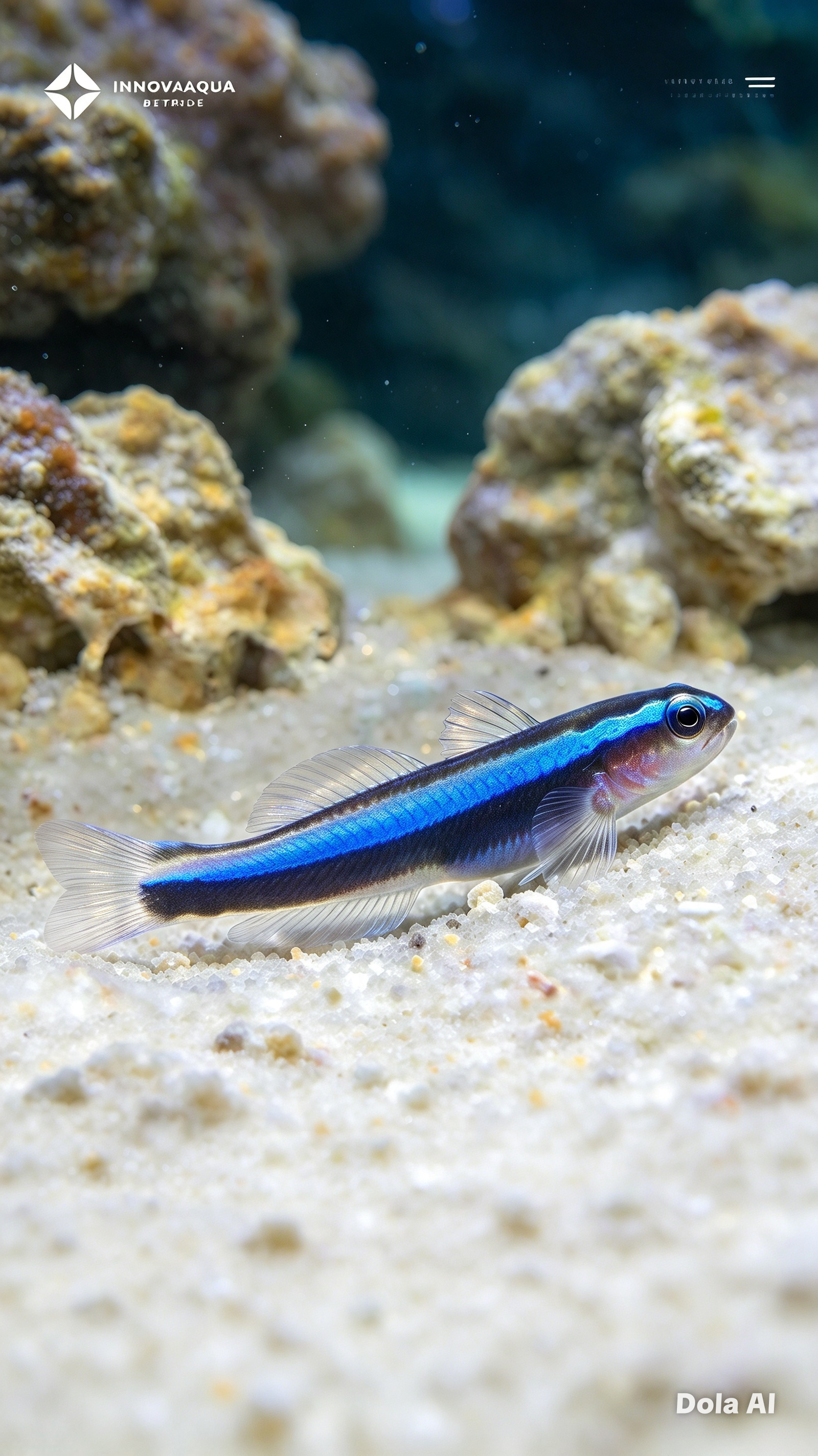 Elacatinus oceanops (Goby Neon Blue)